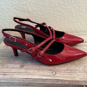 Wild Fable Shiny Red Pointed Heels